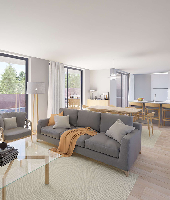 Sala ampla e luminosa